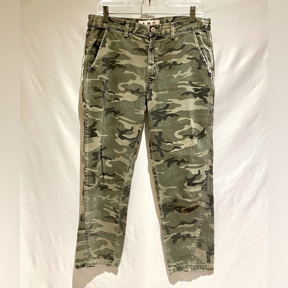 AMO Camo Slouch Cropped Trousers, size 27 - Picture 4 of 12